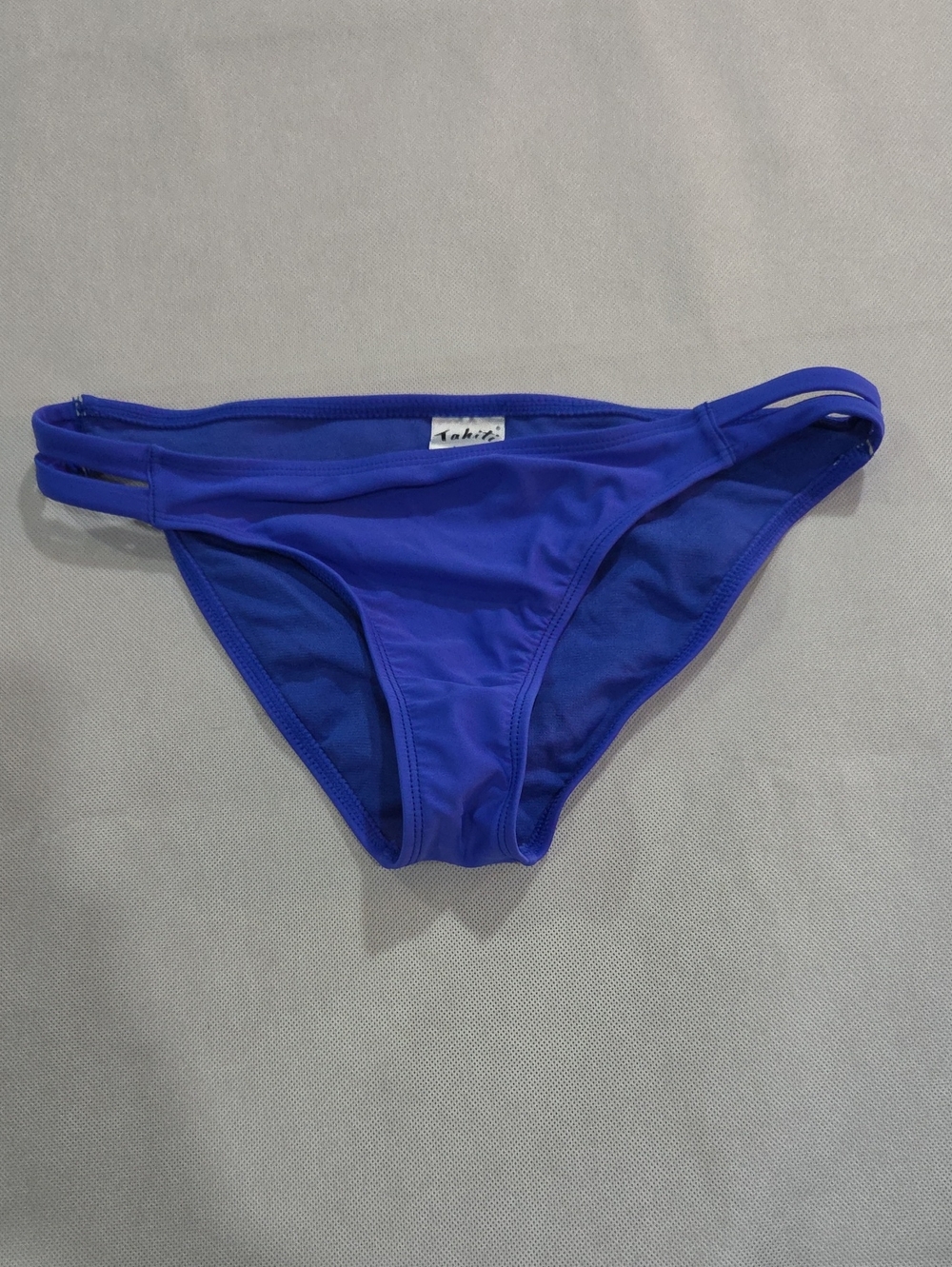 Tahiti Cobalt Blue Low-Rise Bikini Bottom with Double Side Straps
